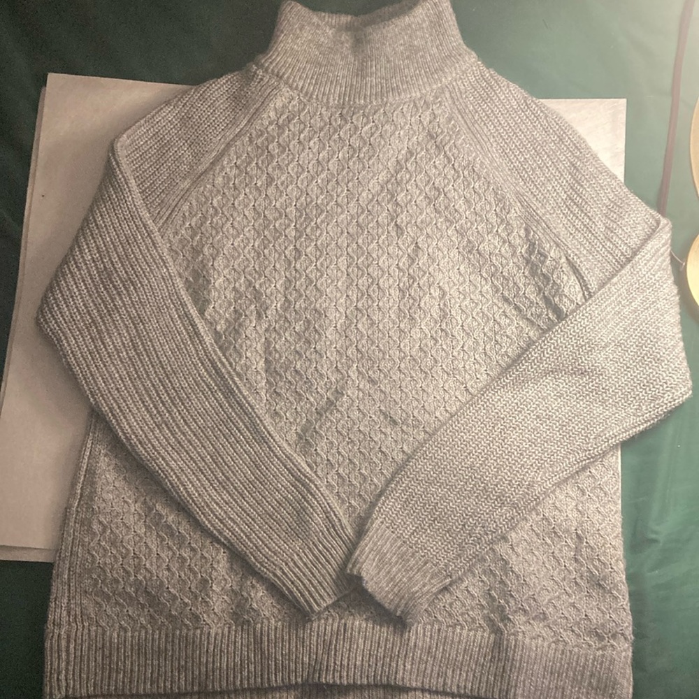 Gray Mockneck Sweater